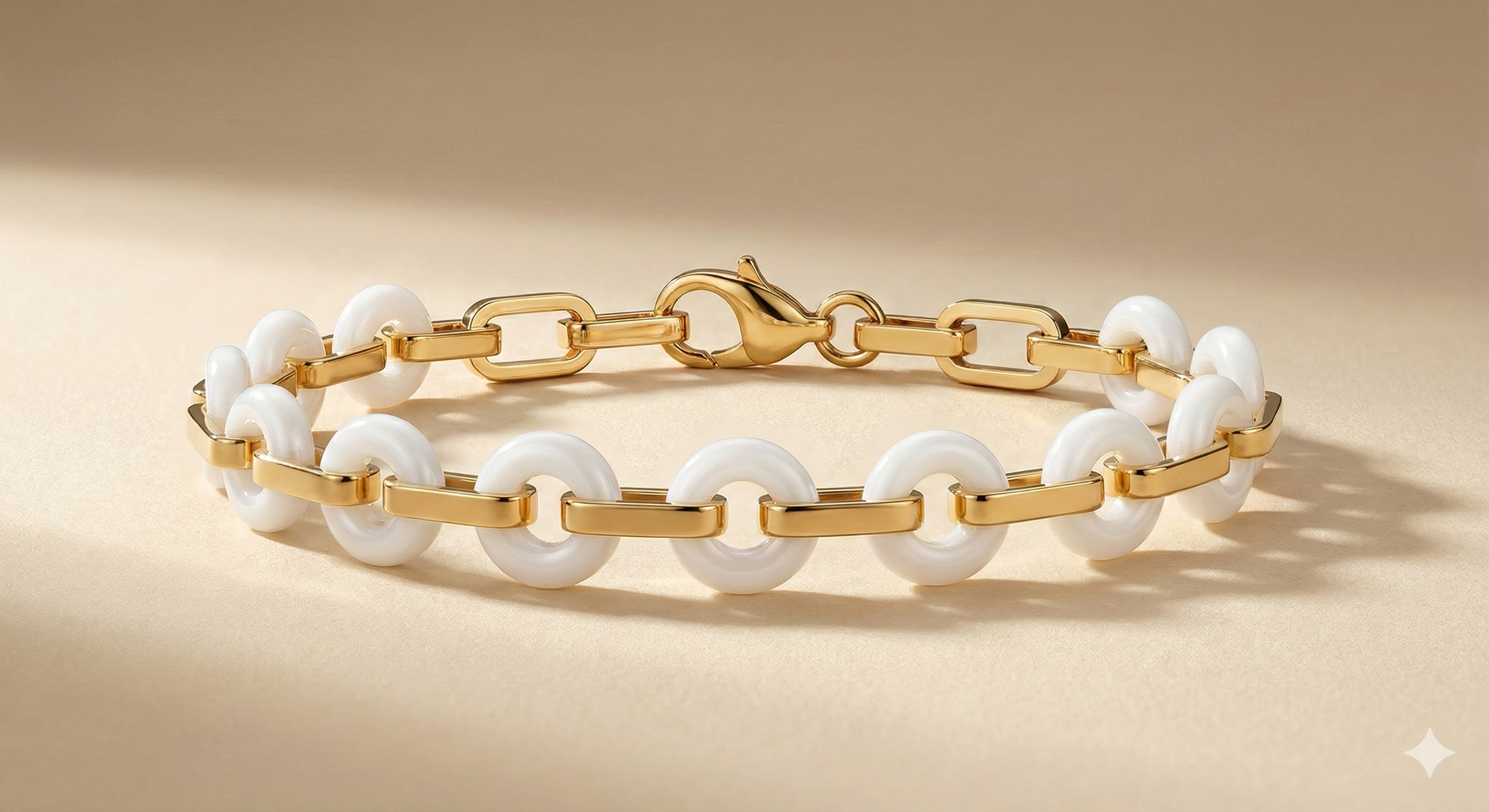 %100 Paslanmaz Ceramik ve Çelik Kararmaz Bileklik