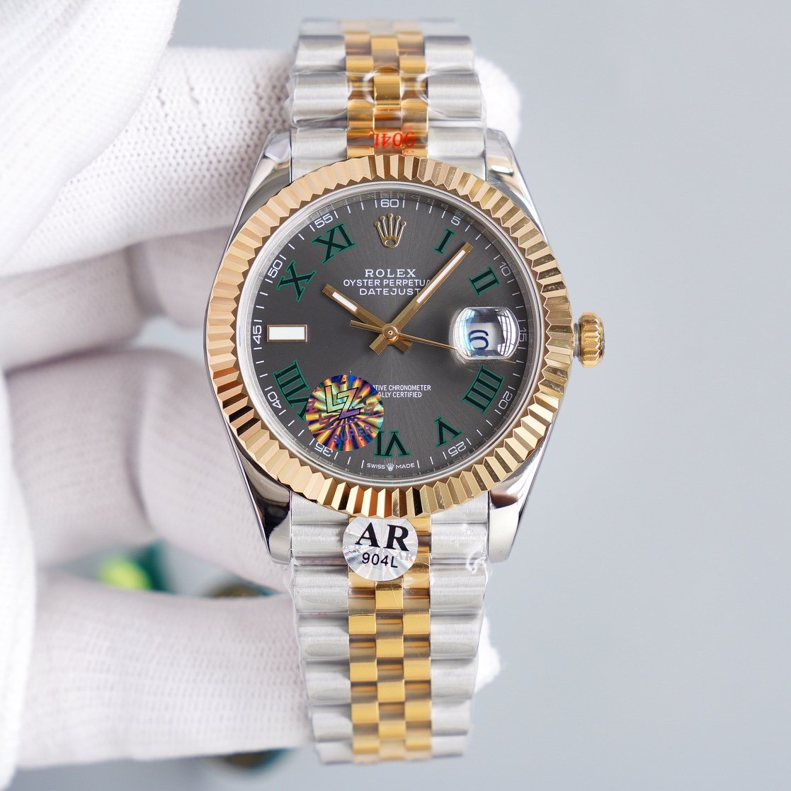 DATEJUST 41MM WIMBLEDON  JUBILEE KORDON+ŞEFAF KARGO