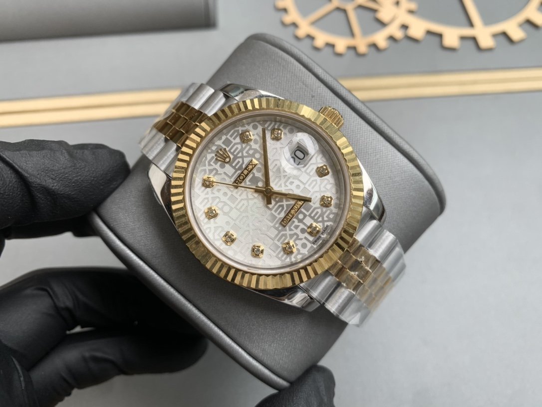 DATEJUST 41 TWO-TONE GREY DIAL DIAMOND NUMERALS+ŞEFAF KARGO