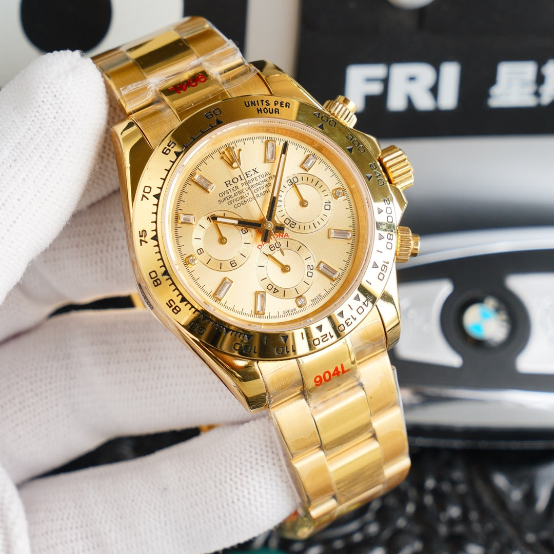 DAYTONA GOLD 40MM DIAMOND NUMERALS+ŞEFAF KARGO