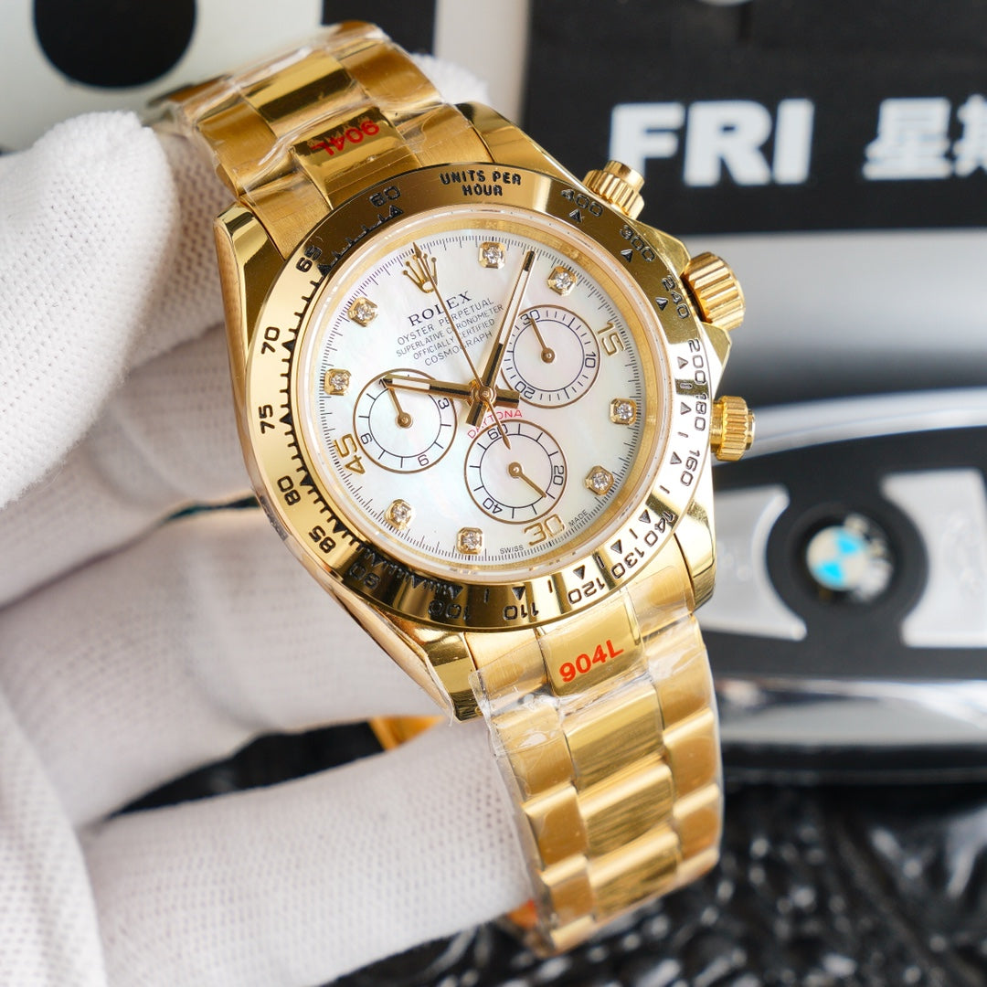 DAYTONA GOLD 40MM DIAMOND NUMERALS+ŞEFAF KARGO