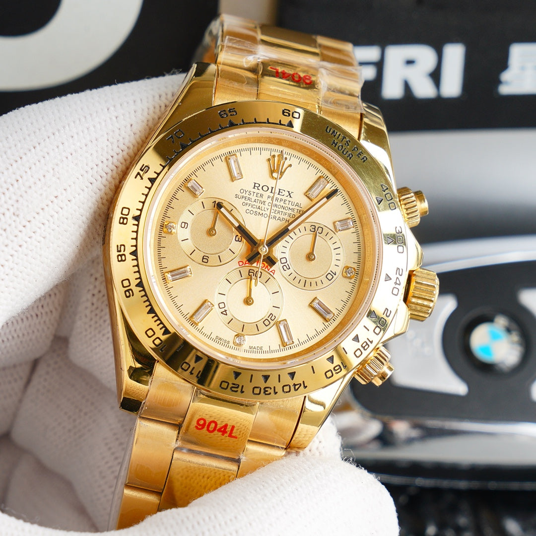 DAYTONA GOLD 40MM DIAMOND NUMERALS+ŞEFAF KARGO