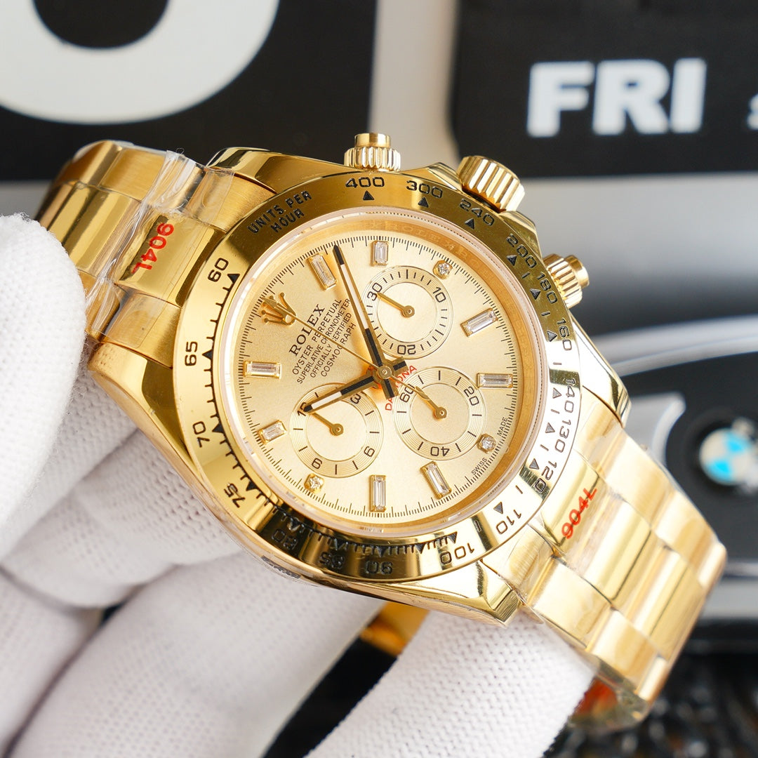 DAYTONA GOLD 40MM DIAMOND NUMERALS+ŞEFAF KARGO