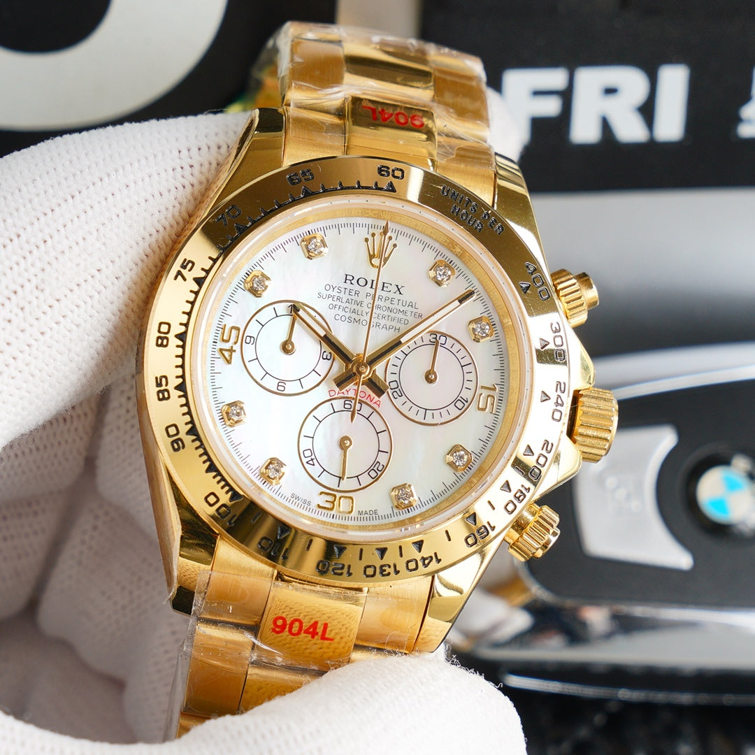DAYTONA GOLD 40MM DIAMOND NUMERALS+ŞEFAF KARGO