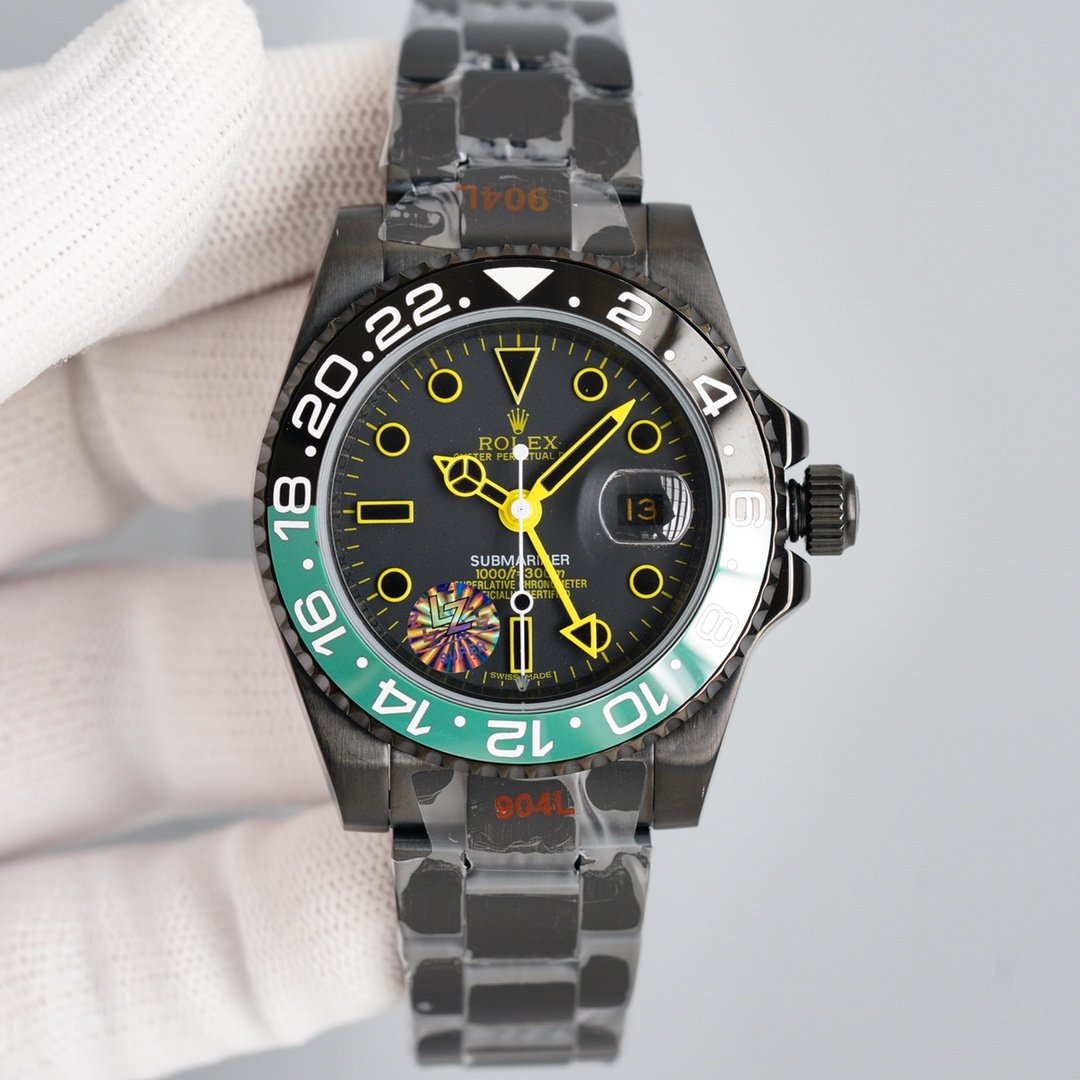 GMT-MASTER II CUSTOM GREEN BLACK BEZEL+ŞEFAF KARGO
