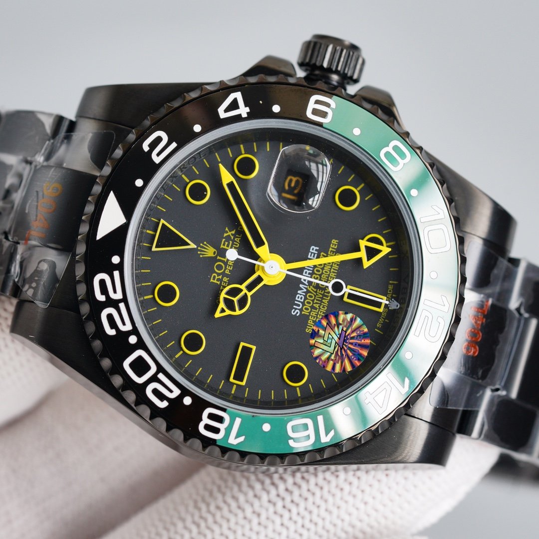 GMT-MASTER II CUSTOM GREEN BLACK BEZEL+ŞEFAF KARGO