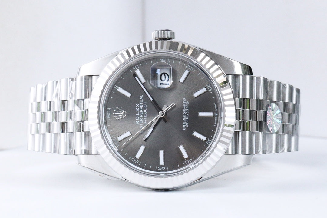 DATEJUST 41 GREY DIAL SILVER +ŞEFAF KARGO