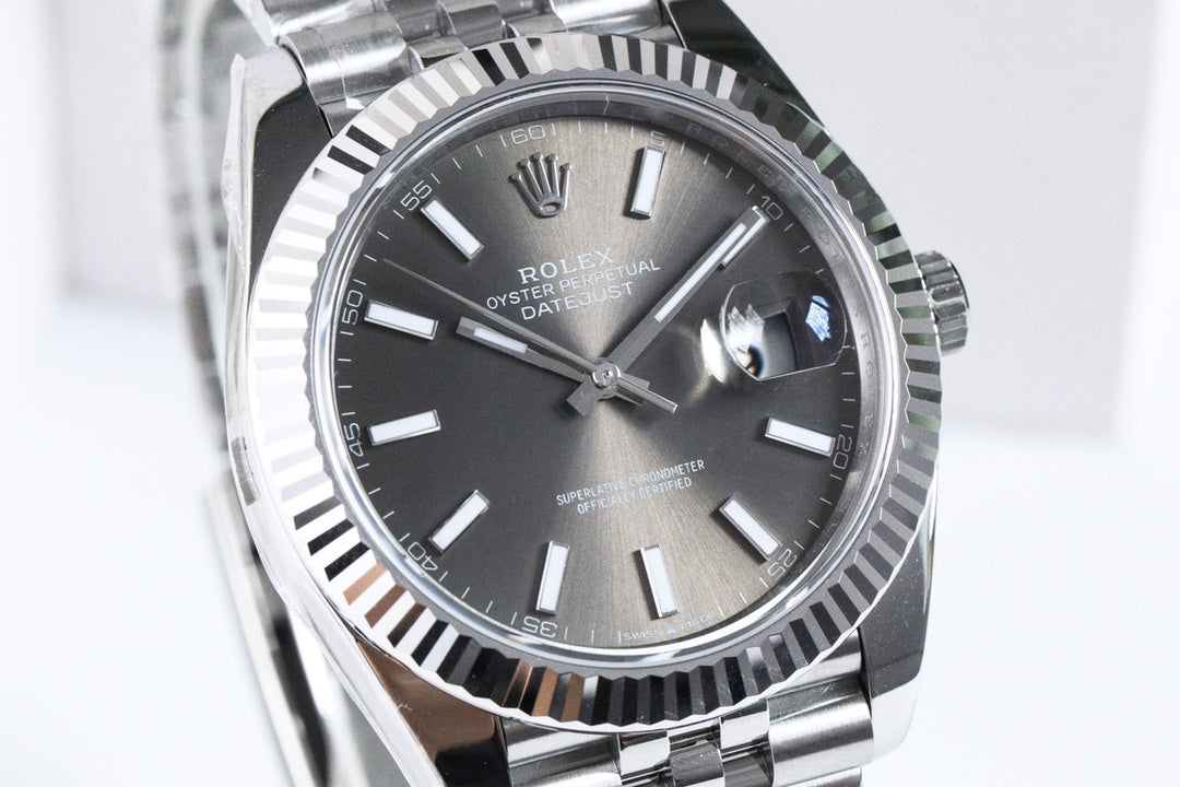 DATEJUST 41 GREY DIAL SILVER +ŞEFAF KARGO