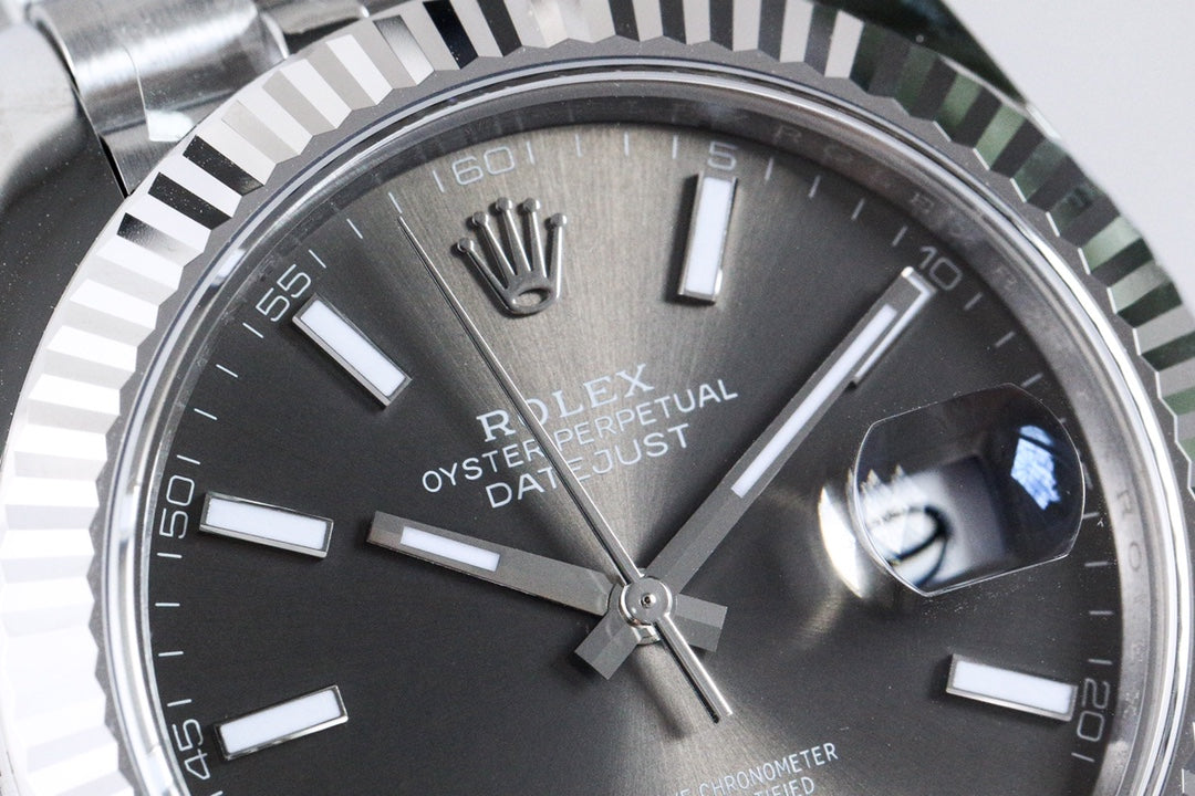 DATEJUST 41 GREY DIAL SILVER +ŞEFAF KARGO