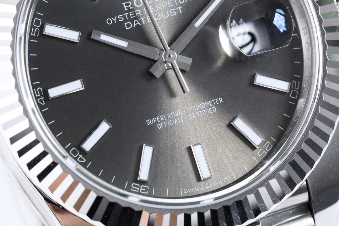 DATEJUST 41 GREY DIAL SILVER +ŞEFAF KARGO