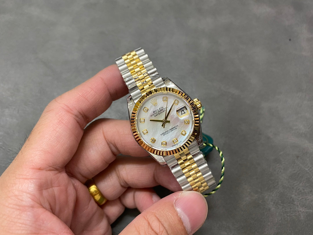 DATEJUST 31MM GOLD STEEL MOP DIAL+ŞEFAF KARGO