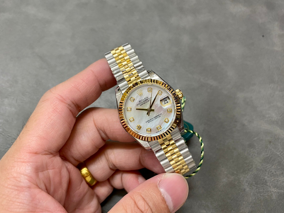DATEJUST 31MM GOLD STEEL MOP DIAL+ŞEFAF KARGO
