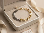Two tone bileklik 14k Altın kaplama
