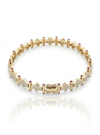 Crowntime Luxury: Taşlı Kararmaz Solmaz Bileklik