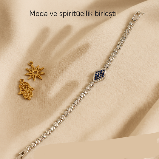 Nazar Boncuk Çelik Bileklik