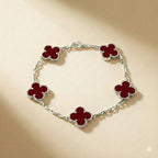 YONCA BİLEKLİK- GÜMÜŞ/KIRMIZI