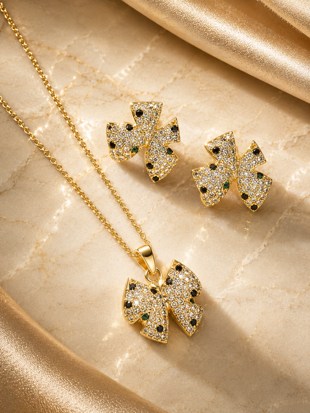 Premium set kolye küpe