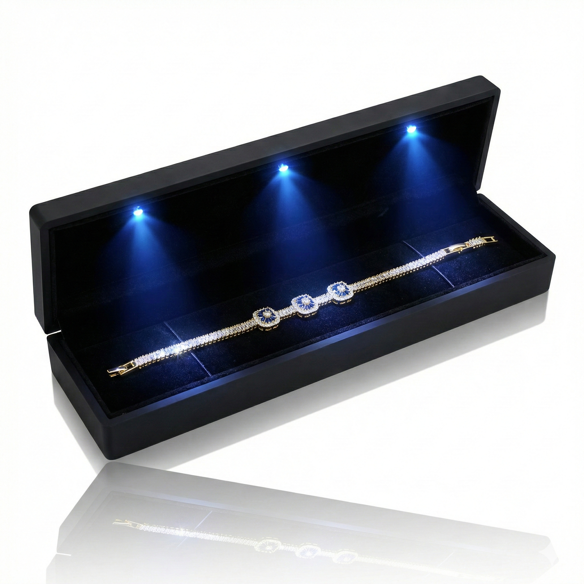 Baget Taşlı Bileklik+Işıklı kutu