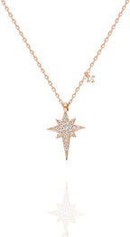 925 Ayar Minik Kutup Yıldızı Kolye Kadın Gümüş Kolye