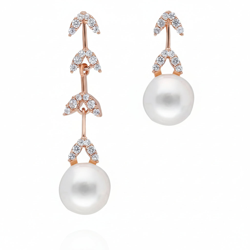 925 Ayar Trend İnci Küpe Kadın Gümüş Küpe