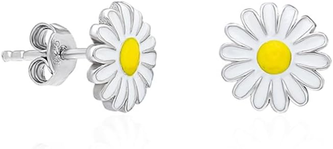 925 Ayar Minik Papatya Küpe Kadın Gümüş Küpe