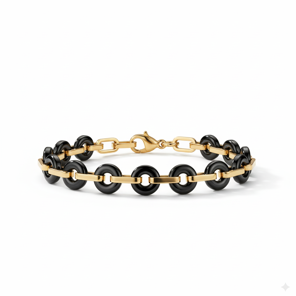 %100 Paslanmaz Ceramik ve Çelik Kararmaz Bileklik