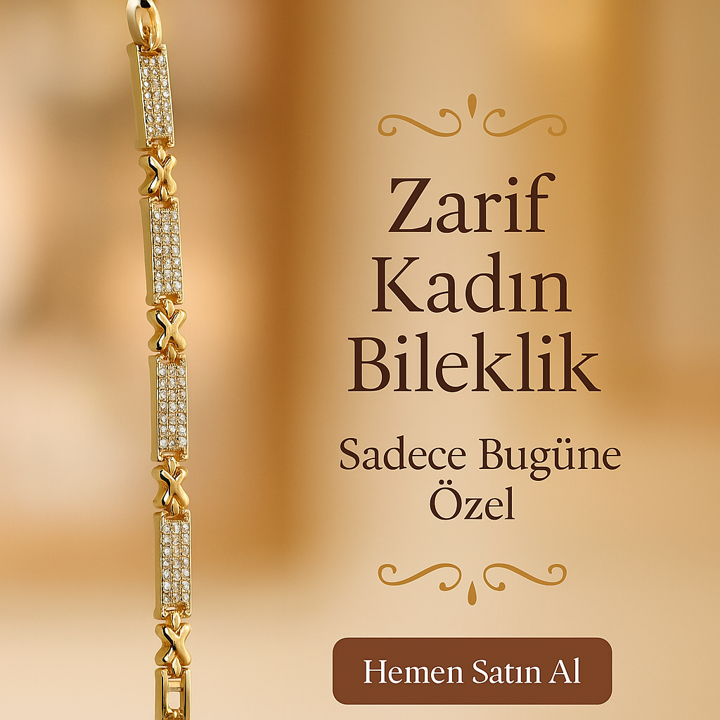 💎 FULL TAŞLI Altın Kaplama Bileklik