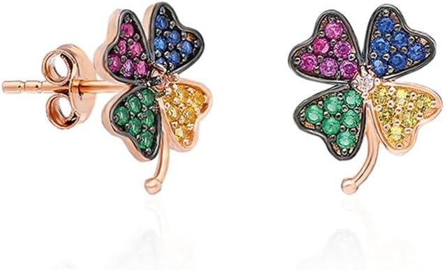 925 Ayar Minik Yonca Küpe Kadın Gümüş Küpe