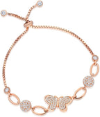 925 Ayar Asansörlü Kelebek Bileklik Kadın Gümüş Bileklik