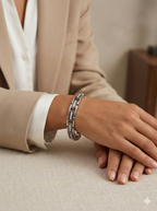 Özel Seri: Işıltılı Taşlı Çelik Bileklik