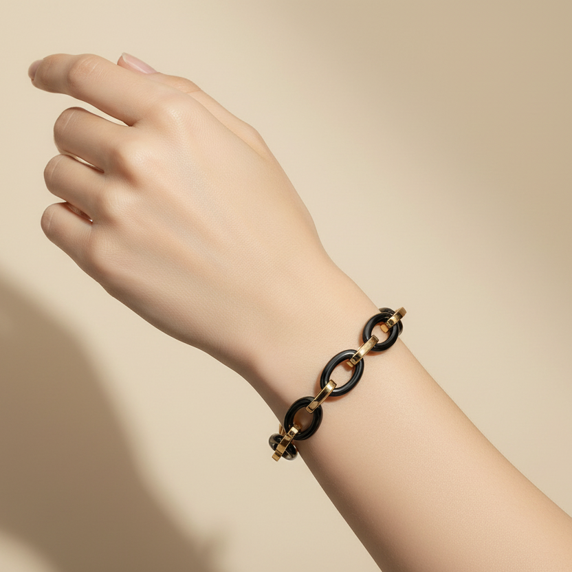 %100 Paslanmaz Ceramik ve Çelik Kararmaz Bileklik