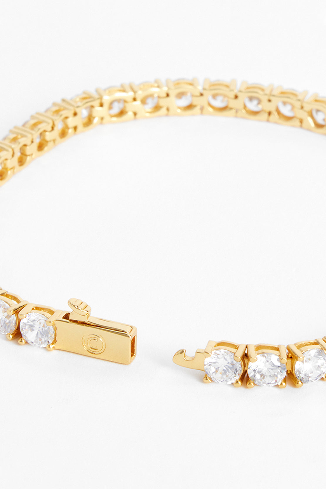 Gold Kaplama 5mm Tennis Bileklik-UniSex