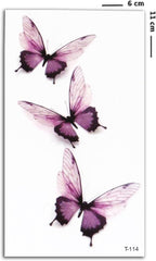 3 Boyutlu Kelebek Dövmes, Kelebek Tattoo, Kadın Geçici Dövme