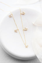 925 Ayar Gümüş Gold Zirkon Taşlı Şans Kelebek Kolye