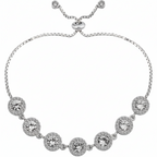 925 Ayar Asansörlü Elmas Montür Bileklik Kadın Gümüş Bileklik