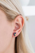 925 Ayar Minik Yonca Küpe Kadın Gümüş Küpe