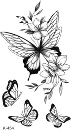 Minimal Kelebekler Kadın Geçici Dövme