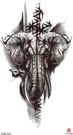 Elephant Savaş Fili Geçici Dövme