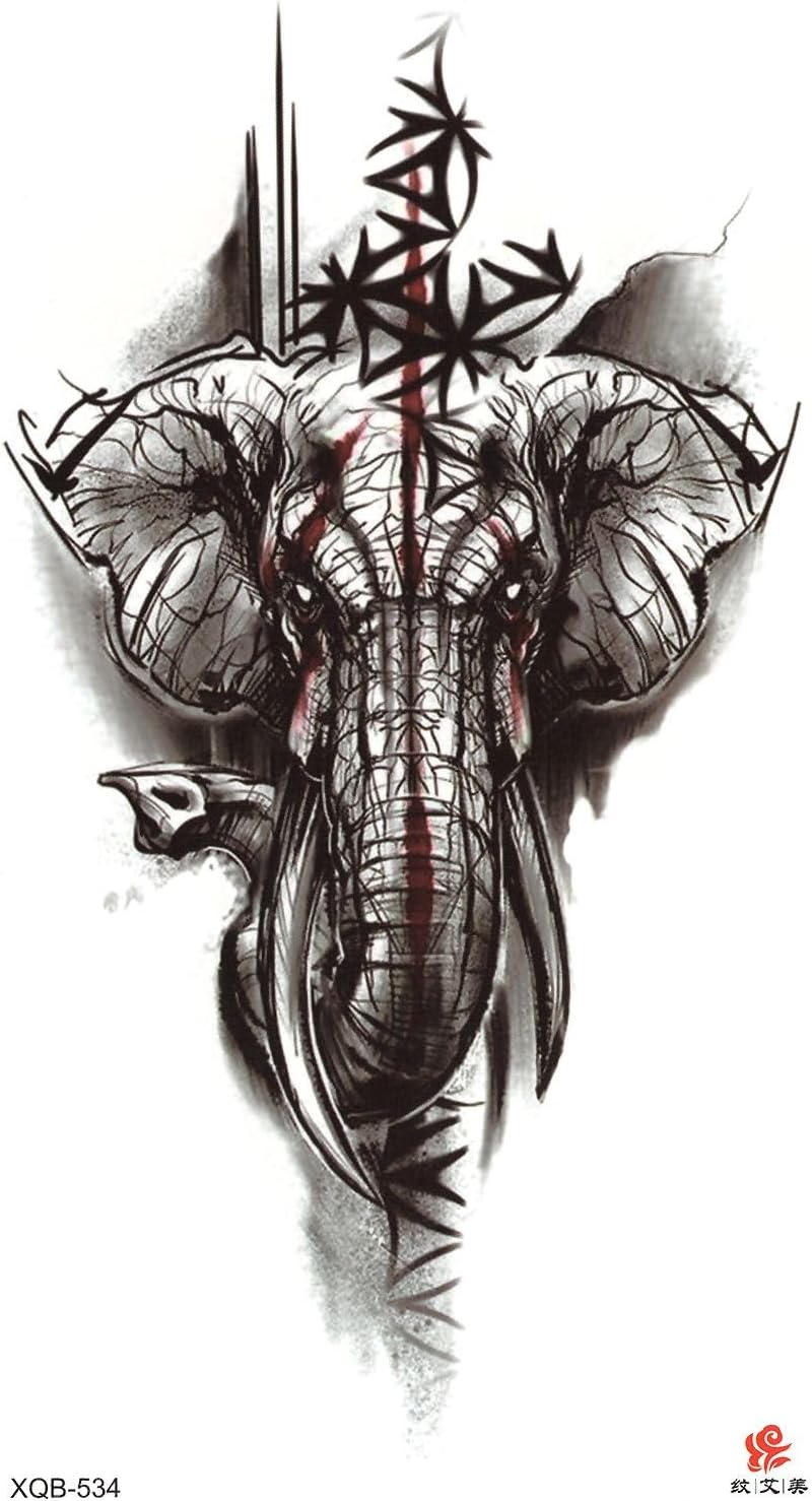 Elephant Savaş Fili Geçici Dövme