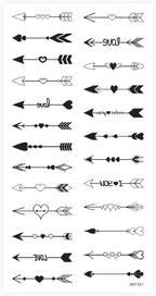 Oklar Geçici Dövme,Geçici Tattoo,Vücut Dövme,Kol Bilek Dövme,Boyun Dövme,Sırt Dövme