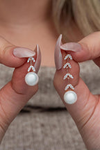 925 Ayar Trend İnci Küpe Kadın Gümüş Küpe