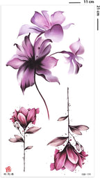 Çiçek Dövmesi, Kadın Geçici Dövme, Kadınlar için Kol, Bacak, Vücut Dövmesi