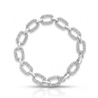 Zirkon Taşlı Işıltılı Zincir Bileklik - Premium Çelik