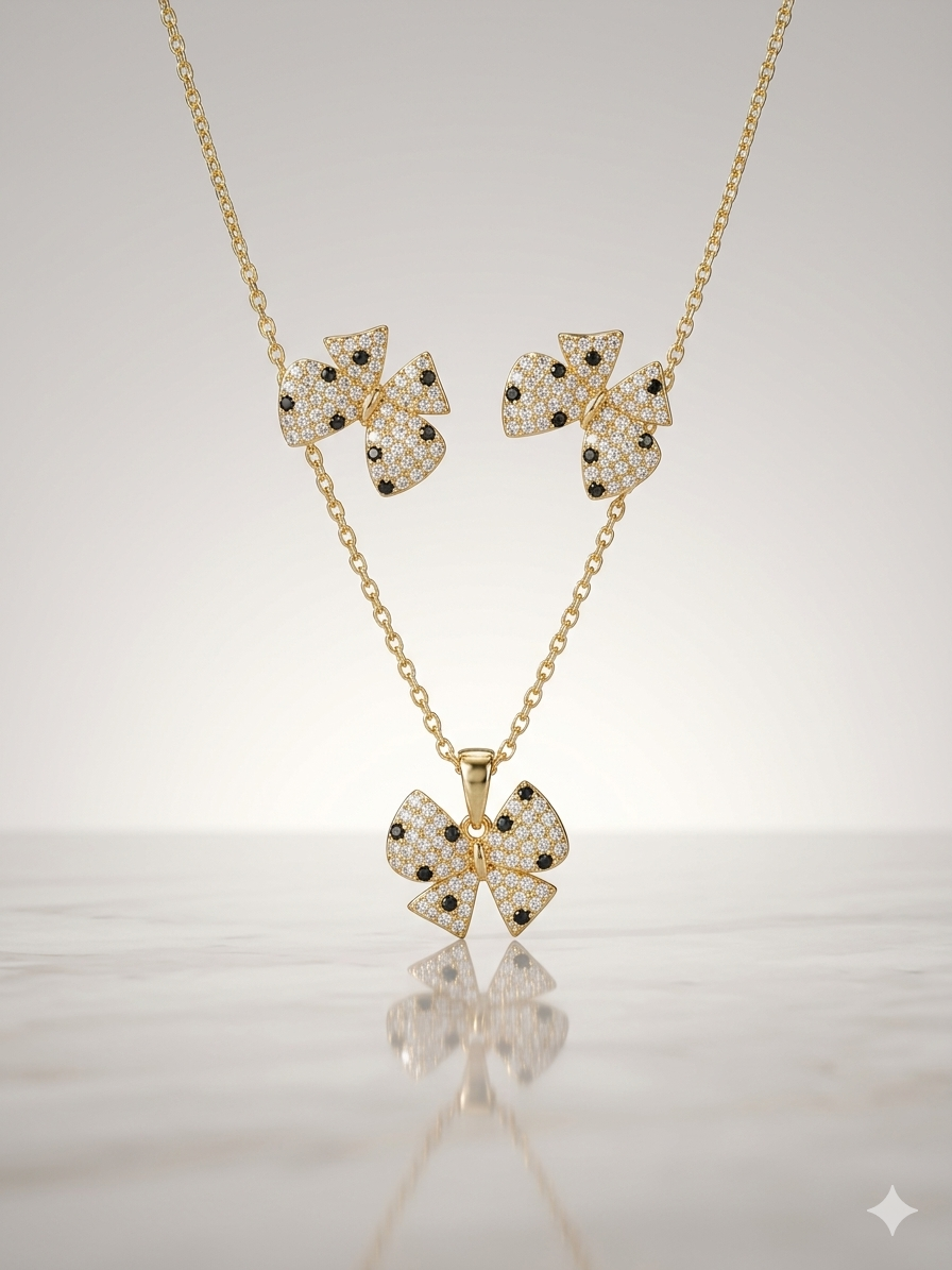 Premium set kolye küpe