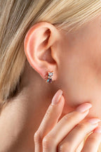 925 Ayar Mistik Topaz Taşlı Kedi Kadın Gümüş Küpe