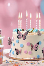 Gümüş Yaldızlı Kelebek Parti Süsü, Dekorasyon Ve Balon Süsleme 48 Adet,PM-999