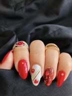 Mini Çilekler Tırnak Dövmesi, Tırnak Tattoo, Nail Art, Tırnak Sticker