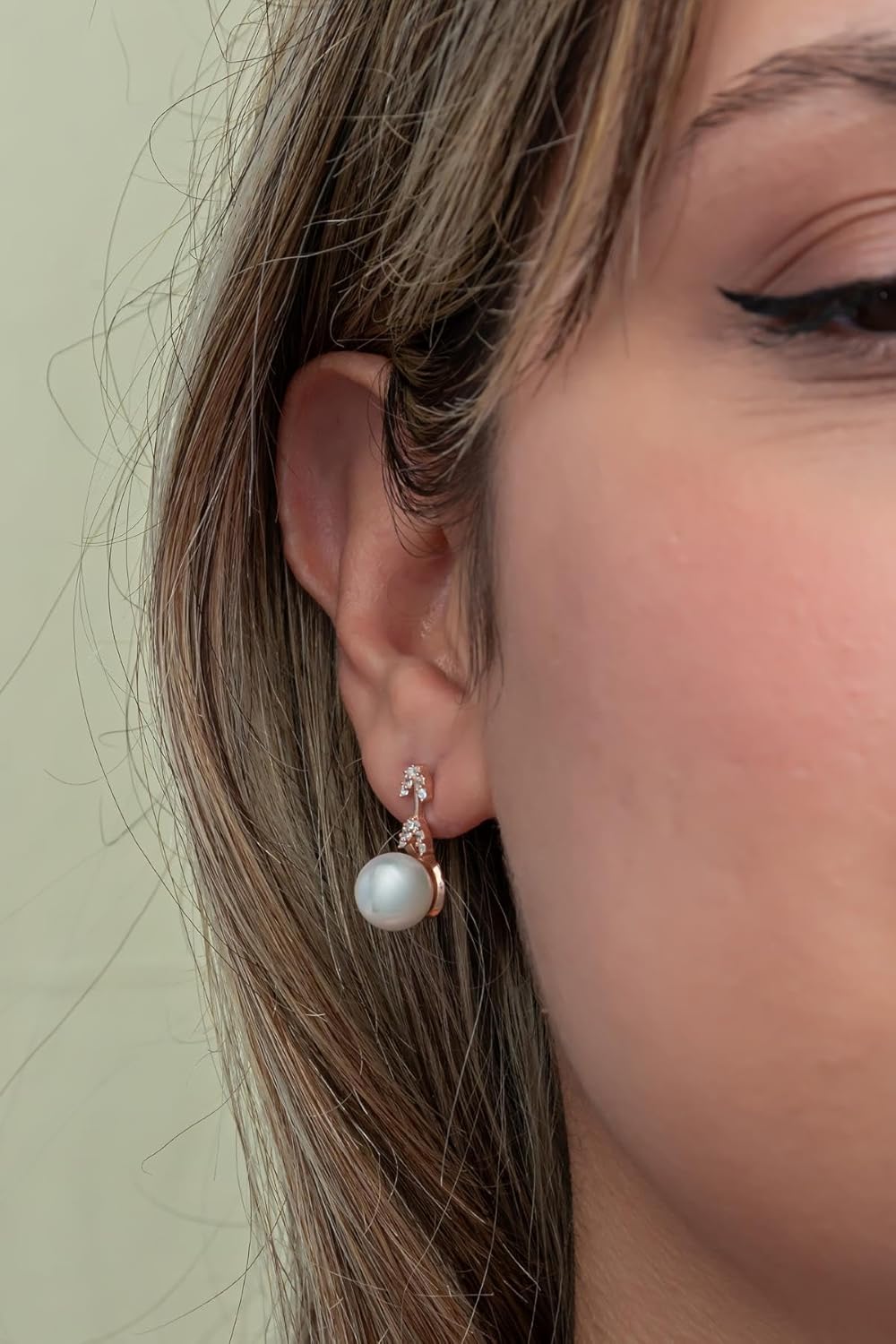 925 Ayar Trend İnci Küpe Kadın Gümüş Küpe