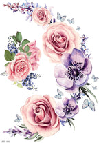 Gül ve Kelebek Geçici Dövme,Geçici Tattoo,Vücut Dövme,Kol Bilek Dövme,Boyun Dövme,Sırt Dövme