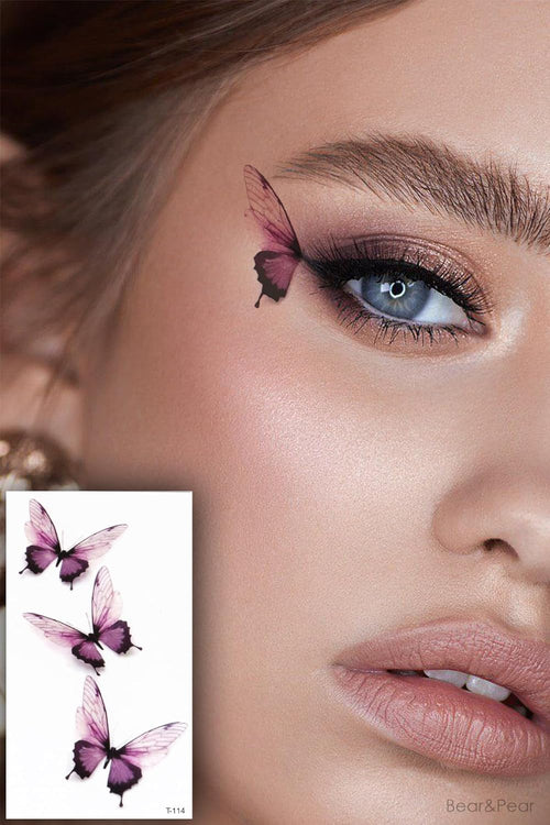 3 Boyutlu Kelebek Dövmes, Kelebek Tattoo, Kadın Geçici Dövme